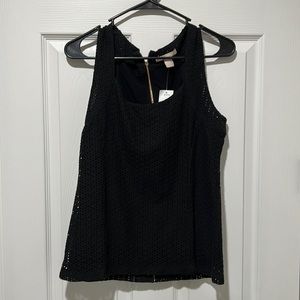 Banana Republic Sleeveless Eyelet Top Size 8 NWT